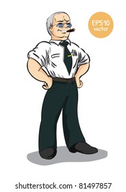 smiling boss vector