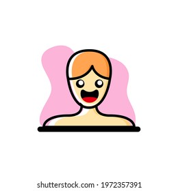 Smiling Boy Conceptual Vector Illustratin Design Icon eps10