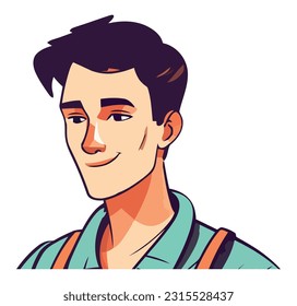 Diseño de niños sonrientes sobre blanco