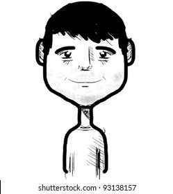 Smiling boy sketch illustration