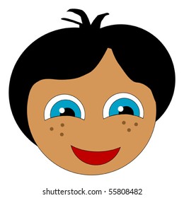 smiling boy, vector