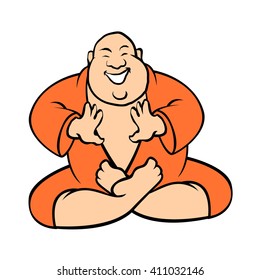 Smiling Buddha vector illustration