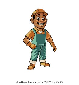 Ilustración de carácter de la mascota del Generador Sonriente