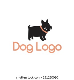 Smiling bulldog. Abstract Dog Logo Design Template. Vector Illustration.