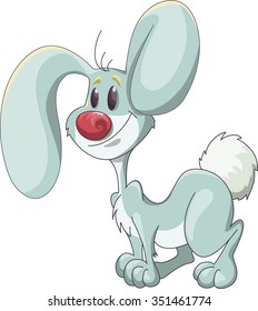 Smiling bunny, vector, character