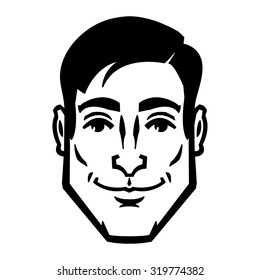 Smiling businessman face