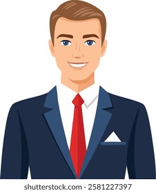 Smiling businessman in formal suit