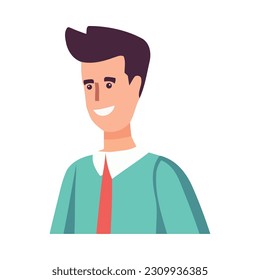 Smiling businessman symbolizes success character isolated