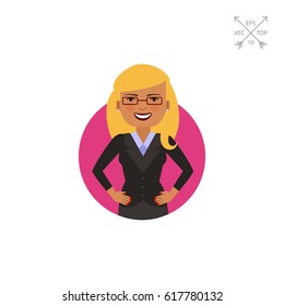 Smiling businesswoman