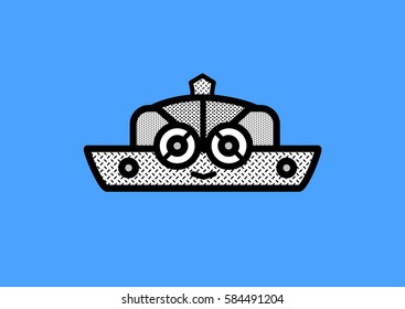 Smiling canal boat face