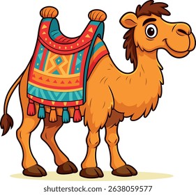 Smiling cartoon camel vector style