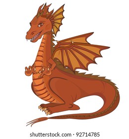 Smiling cartoon dragon