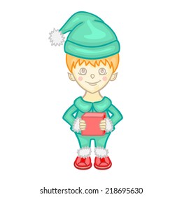 Smiling Cartoon Elf vector illustration