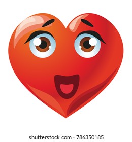 Smiling cartoon heart