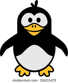 Smiling cartoon penguin