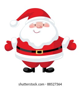 Smiling Cartoon Santa Claus Character