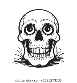 Smiling Cartoon Skull art design