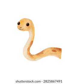 A smiling cartoon snake toy closeup