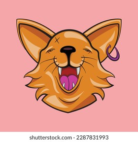 the smiling cat with cute colors