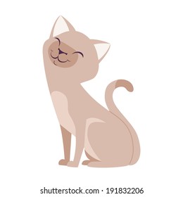 smiling cat illustration