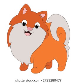 Gato sorridente isolado sobre um fundo branco