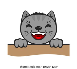 Smiling cat vector illustration