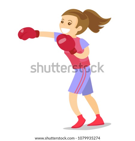 Sportswoman training boxing with her trainer