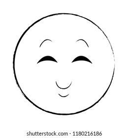 Smiling chat emoticon sketch