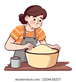 Smiling chef baking organic bread icon isolated