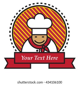 Smiling chef cook in hat