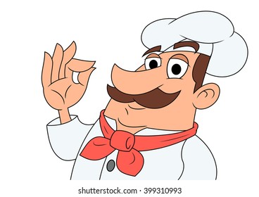Smiling chef illustration
