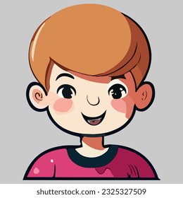 Smiling Child Avatar Vector Design