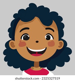Lächelndes KinderAvatar-Vektordesign