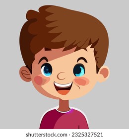 Smiling Child Avatar Vector Design