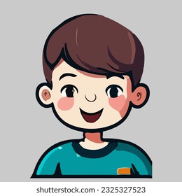 Smiling Child Avatar Vector Design