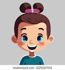 Smiling Child Avatar Vector Design