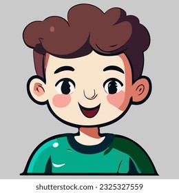 Smiling Child Avatar Vector Design