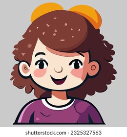 Smiling Child Avatar Vector Design
