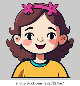 Smiling Child Avatar Vector Design