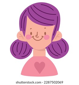 Icono de diversión del personaje de niño sonriente aislado