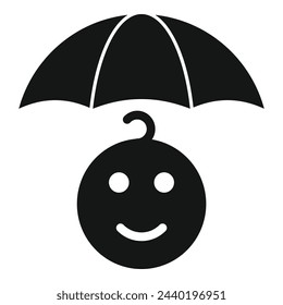 Icono de manutención infantil sonriente vector simple. Chico caritativo. Voluntario dar