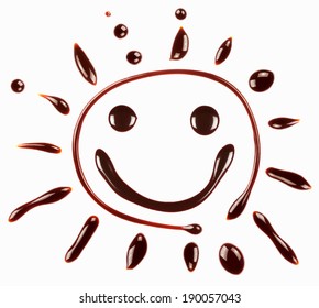 Smiling chocolate sun