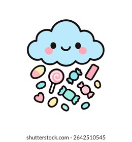 Smiling Cloud Raining Candy Tudo