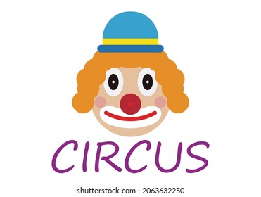 Smiling clown face from a circus.