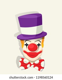 Smiling clown vector, abstract art
