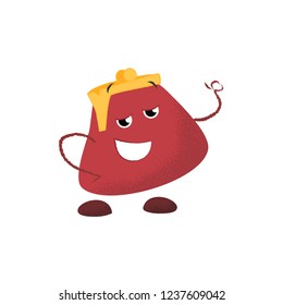 Smiling confident wallet showing ok sign. Purse, money, budget. Can be used for topics like saving, banking, market