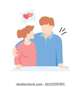 A smiling couple enjoying each others company, symbolizing harmony