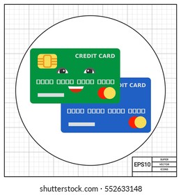 Smiling credit card icon