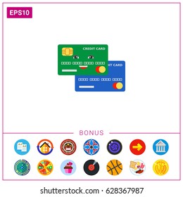 Smiling credit card icon