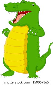 smiling crocodile cartoon